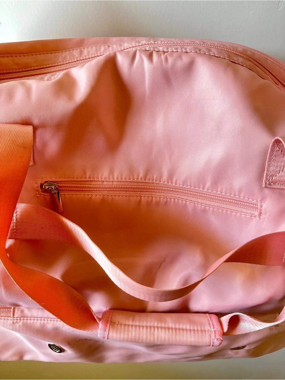 Quilted Pink Baby Diaper Bag Tote with Adjustable Strap
